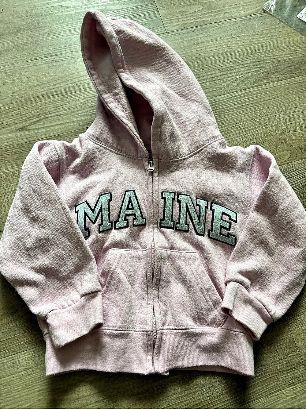 Maine Sweatshirt Company Pink Zip-Up Hoodie Size 3T